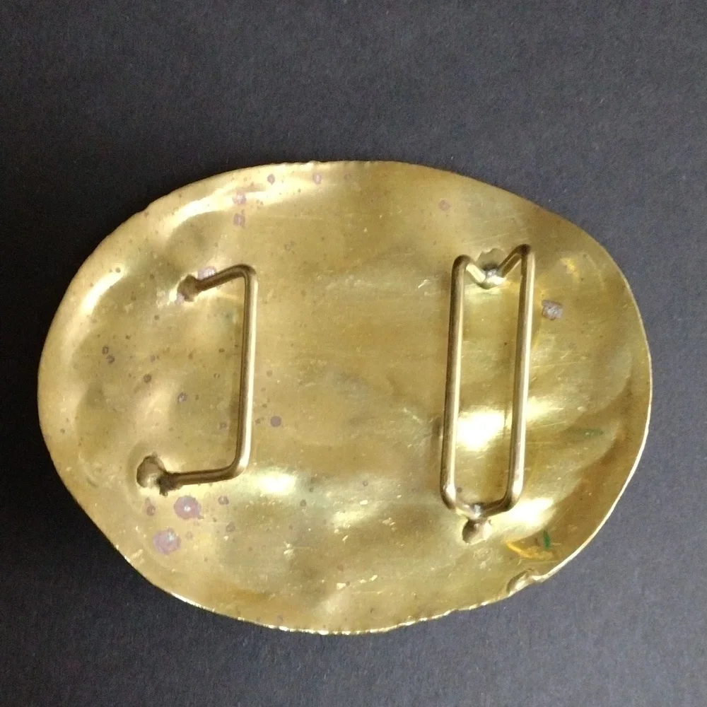Mixed Metals Brutalist Belt Buckle Vintage